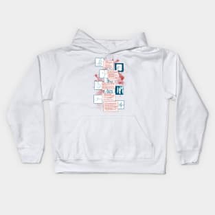 the archer letters Kids Hoodie